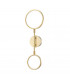 Saturn 2 Light Led Wall Sconce Brass Glass And Metal