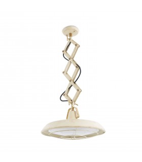 LED 1 Light Adjustable Outdoor Dome Ceiling Pendant Light Off-White IP44 - 1