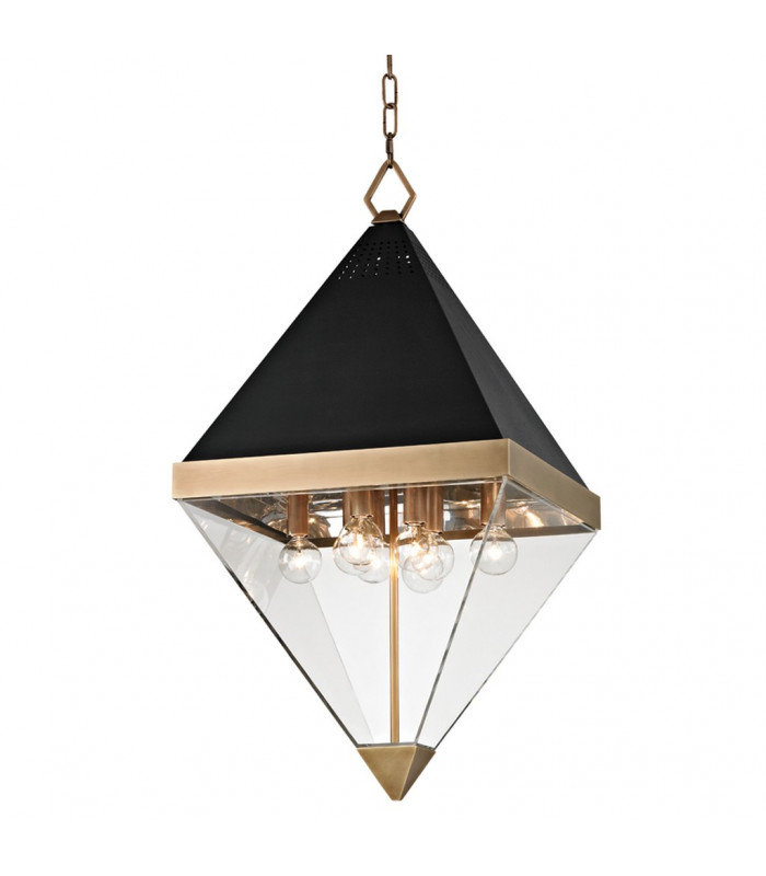 Coltrane 8 Light Pendant Brass Acrylic