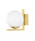 Tanner 1 Light Wall Sconce Brass Glass 2700K