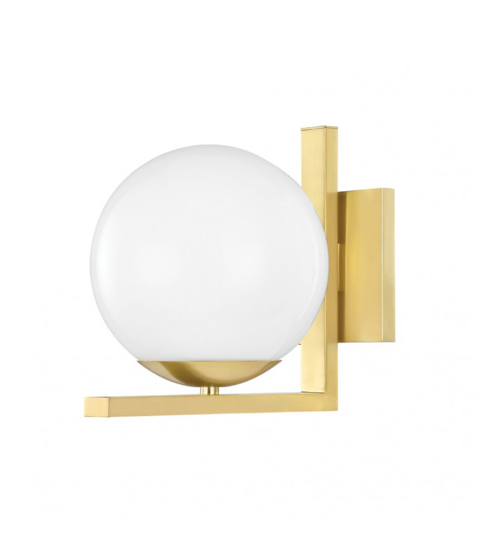 Tanner 1 Light Wall Sconce Brass Glass 2700K