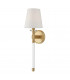 Blixen 1 Light Wall Sconce Brass Linen