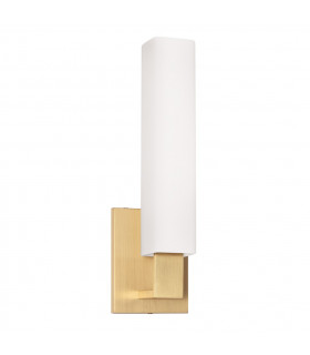 Livingston 1 Light Bath Bracket Brass Glass