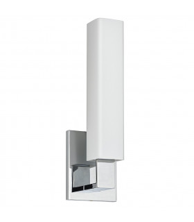 Livingston 1 Light Bath Bracket Polished Chrome Glass
