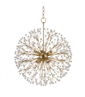 Dunkirk 8 Light Chandelier Brass Crystal