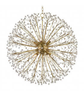 Dunkirk 10 Light Chandelier Brass Crystal