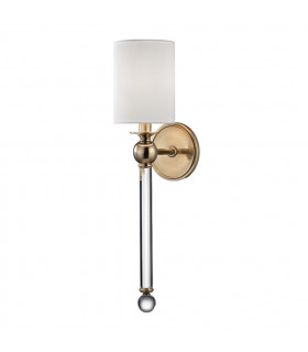 Gordon 1 Light Wall Sconce Brass Silk