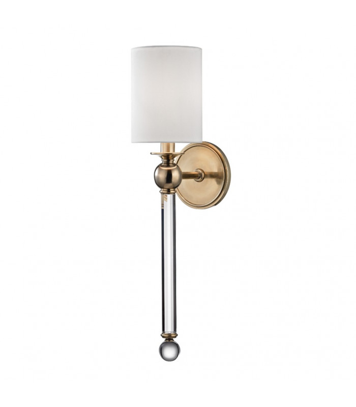 Gordon 1 Light Wall Sconce Brass Silk