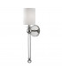 Gordon 1 Light Wall Sconce Polished Nickel Silk