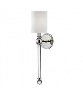 Gordon 1 Light Wall Sconce Polished Nickel Silk