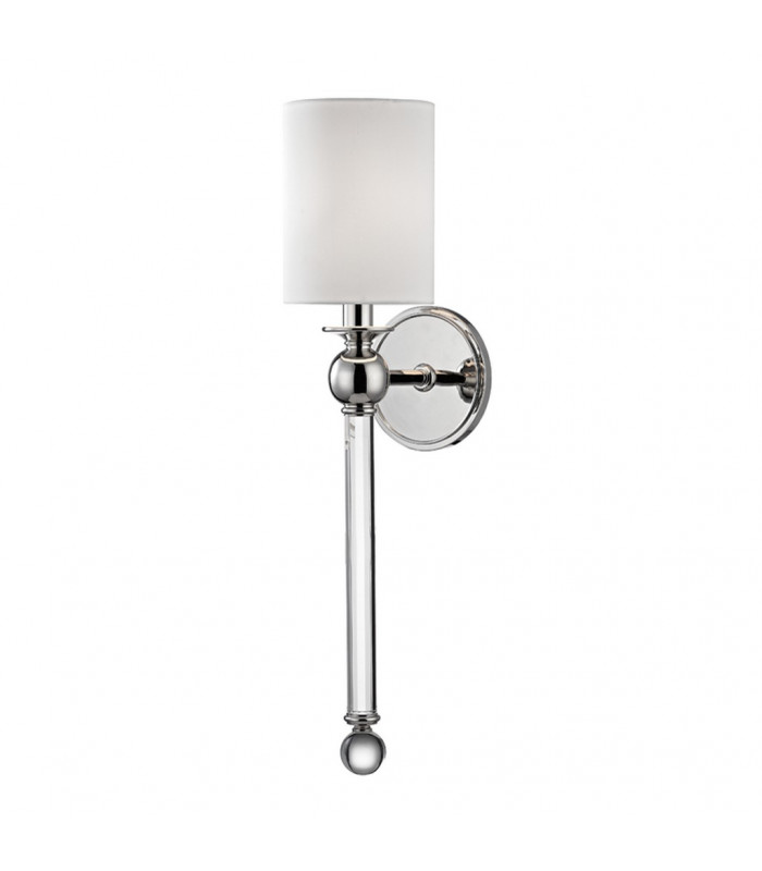 Gordon 1 Light Wall Sconce Polished Nickel Silk