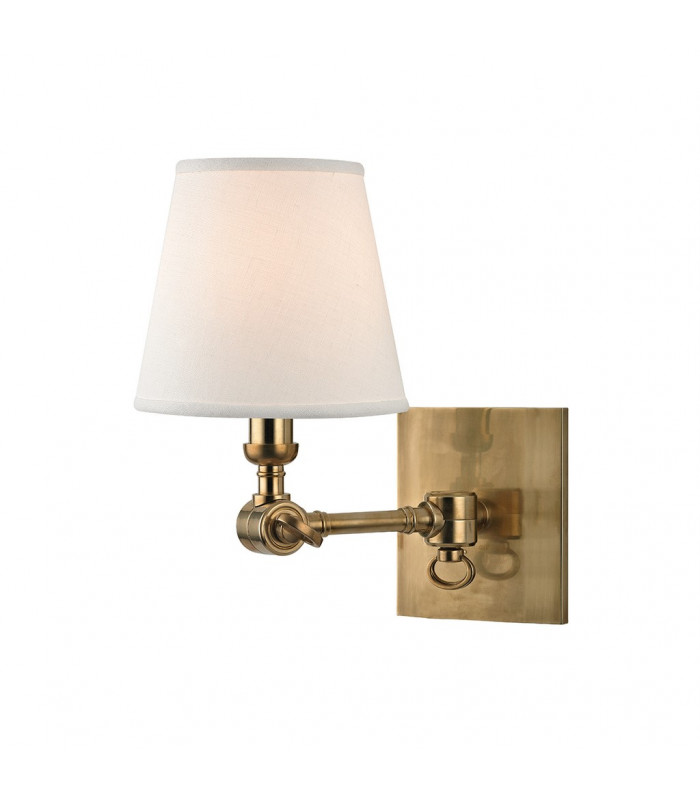 Hillsdale 1 Light Wall Sconce Brass Linen