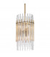 Wallis 6 Light Pendant Brass Glass