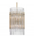 Wallis 8 Light Pendant Brass Glass