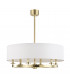 Durham 6 Light Pendant Brass Linen