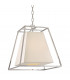 Kyle 4 Light Pendant Brass Faux Silk