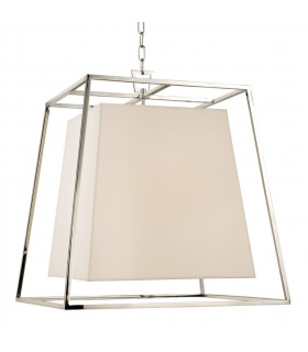 Kyle 6 Light Chandelier Brass Faux Silk