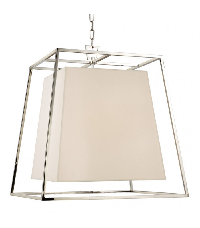 Kyle 6 Light Chandelier Brass Faux Silk
