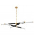 Huntington Led Chandelier Aged Brass Extruded Jade 3000K
