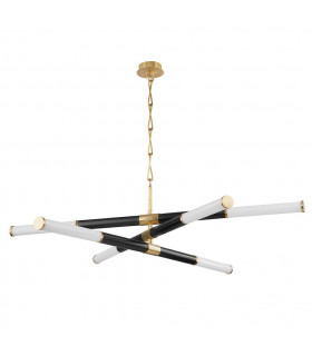 Huntington Led Chandelier Aged Brass Extruded Jade 3000K