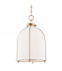 Eldridge 1 Light B Pendant Brass Glass