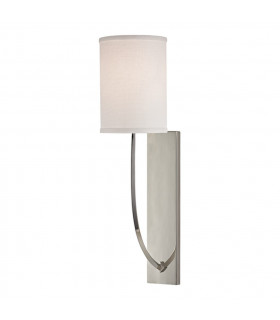 Colton 1 Light Wall Sconce Polished Nickel Linen