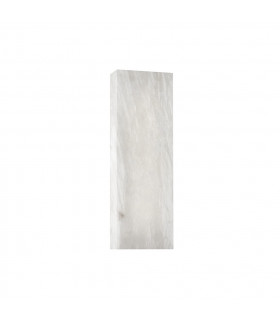Central Park Small Wall Sconce Polished Nickel Spanish Alabaster