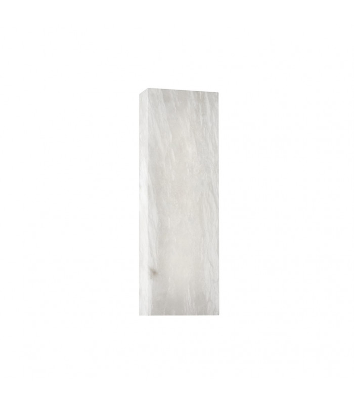Central Park Small Wall Sconce Polished Nickel Spanish Alabaster