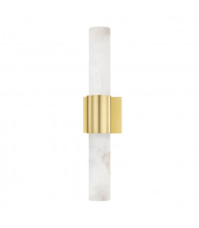 Barkley 2 Light Wall Sconce Brass Alabaster