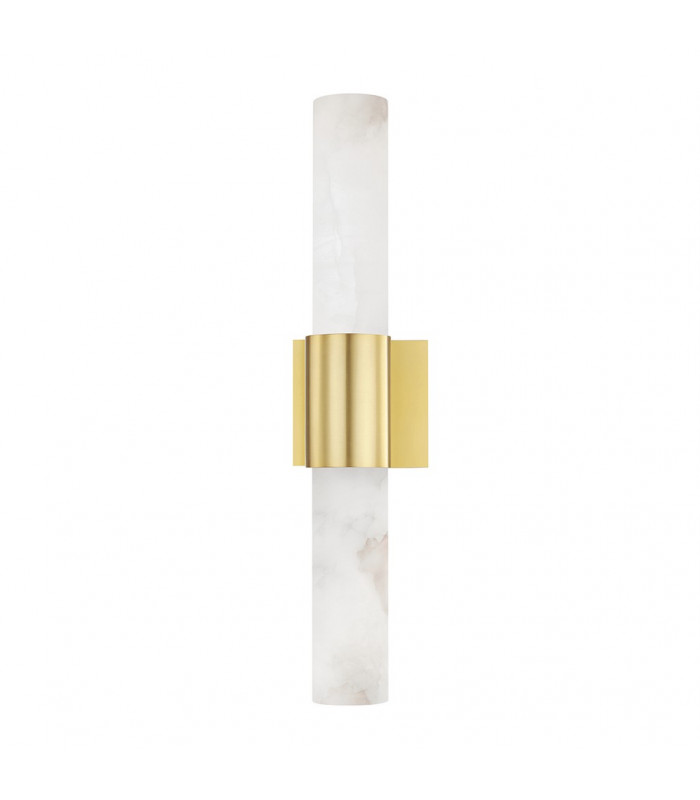 Barkley 2 Light Wall Sconce Brass Alabaster