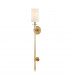 Amherst 1 Light Wall Sconce Brass Faux Silk