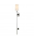 Amherst 1 Light Wall Sconce Polished Nickel Faux Silk