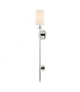 Amherst 1 Light Wall Sconce Polished Nickel Faux Silk
