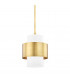 Corinth 1 Light Small Pendant Brass Glass