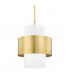 Corinth 1 Light Large Pendant Brass Glass