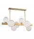 Hinsdale 7 Light Island Brass Glass