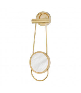 Jervis 1 Light Wall Sconce Brass Alabaster