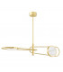Jervis 2 Light Pendant Brass Alabaster