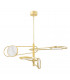 Jervis 4 Light Pendant Brass Alabaster