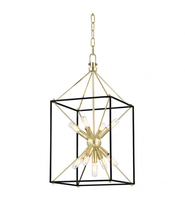 Glendale 9 Light Pendant Brass Metal