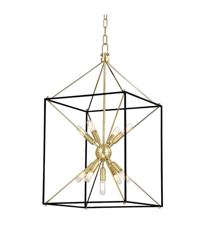 Glendale 9 Light Pendant Brass