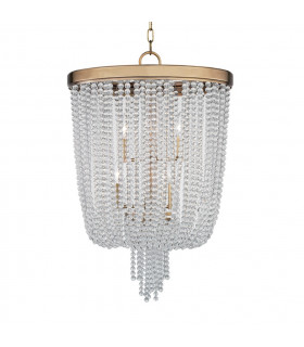 Royalton 6 Light Pendant Brass Crystal