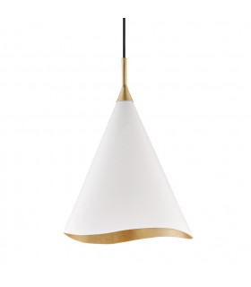 Martini 1 Light 13" Pendant White Gold Aluminum