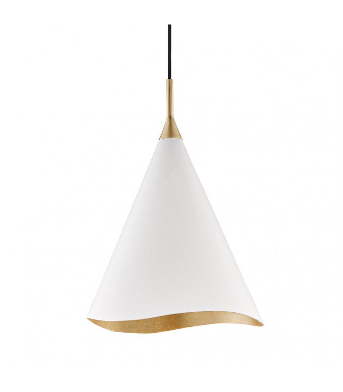 Martini 1 Light 13" Pendant White Gold Aluminum