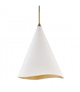 Martini 1 Light 18" Pendant White Gold Aluminum