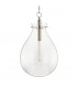 Ivy 1 Light Large Pendant Polished Nickel Glass