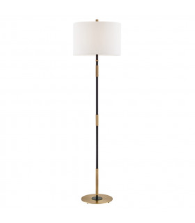 Bowery 1 Light Floor Lamp Aged Brass