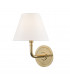 Signature No.1 1 Light Wall Sconce Brass Linen