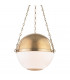 Sphere No.2 3 Light Large Pendant Brass Glass