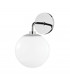 Stella 1 Light Wall Sconce Polished Nickel Glass